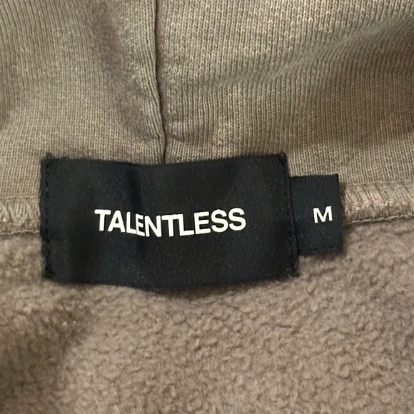 TALENTLESS Heavyweight Hoodie Distressed Green Size Women Medium - Picture 4 of 5